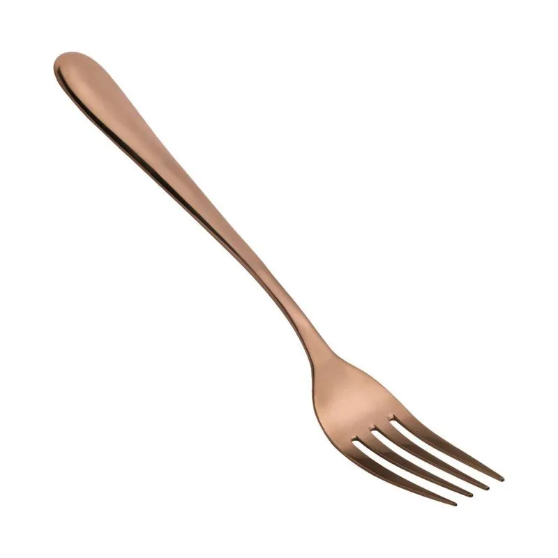 Garfo Em Aço Inox Super Luxo Para Sobremesa 18 Cm - Bronze