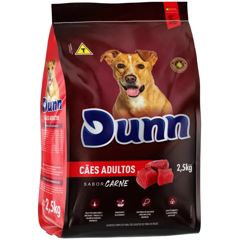 Ração Dunn para Cães Adultos Carne 2,5 kg