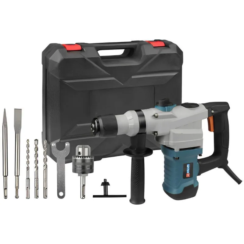 Martelete Perfurador Rompedor Profissional 2 em 1 220v sds plus 850W 4.5J 26mm com Acessórios e Maleta