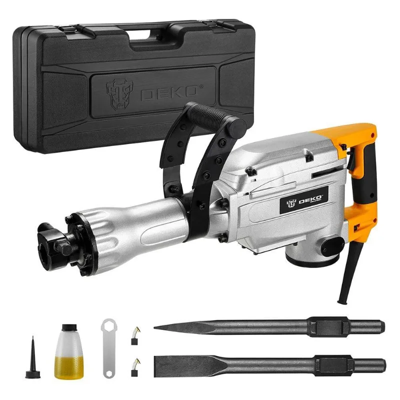 Martelo Demolidor Industrial Hex30 45J 1500W 220v Acessórios