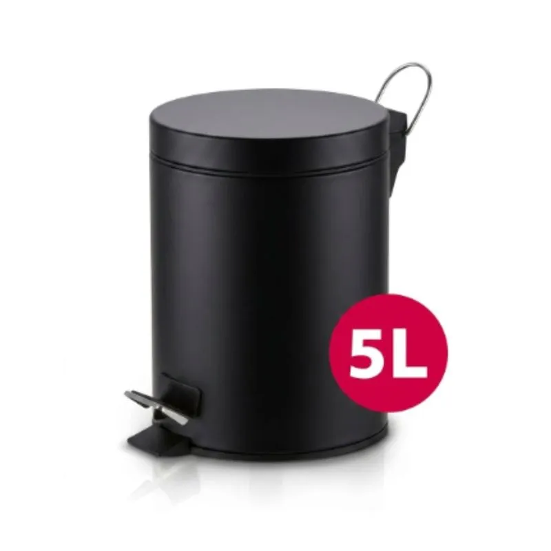 Lixeira Aço Inox Preta 5 Litros Gp6