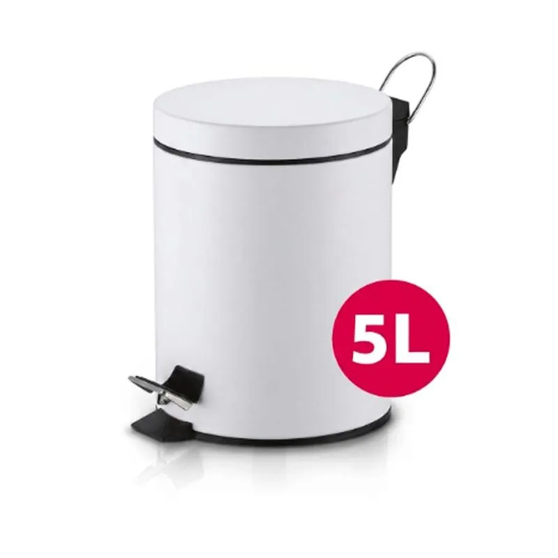 Lixeira Aço Inox Branca 5 Litros Gp6