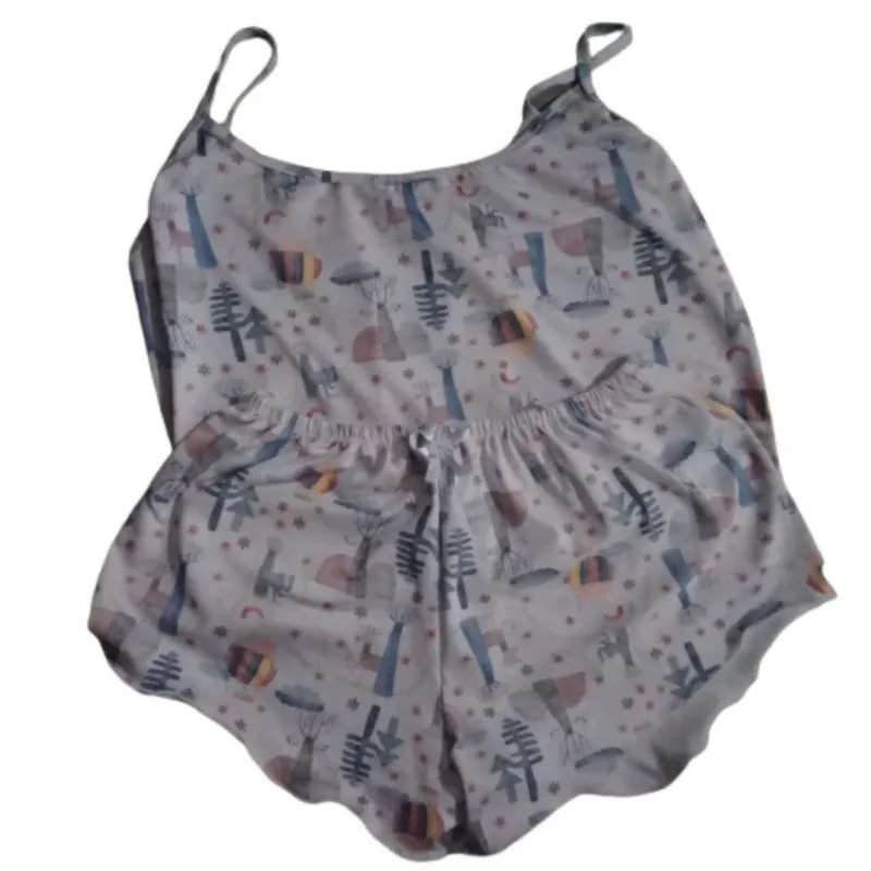 Baby Doll Branco Conforto Tam G Short E Camiseta Linha Noite
