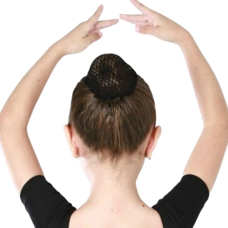 Presilha Laço Rede Para Cabelo Cor Preto Coque Bailarina Ballet