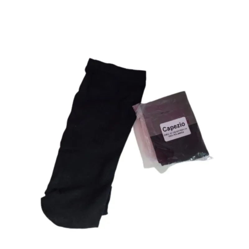 1 Par De Meia Feminina Cano Medio Preto Tecido Helanca Ballet