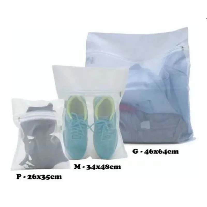 Kit 3 Sacos Lavar Roupa Delicada 1 Pequeno 1 Medio E 1 Grande