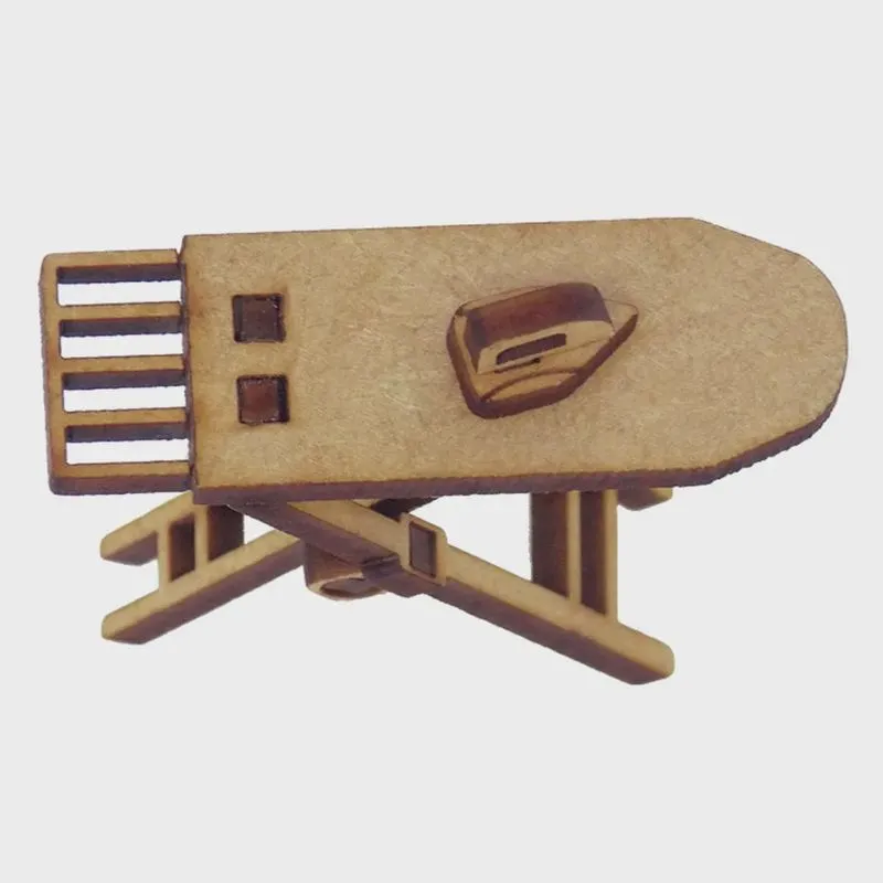 Miniatura em mdf Tábua de Passar Roupa Woodplan 5 x 1,8 x 5,5 cm M1064