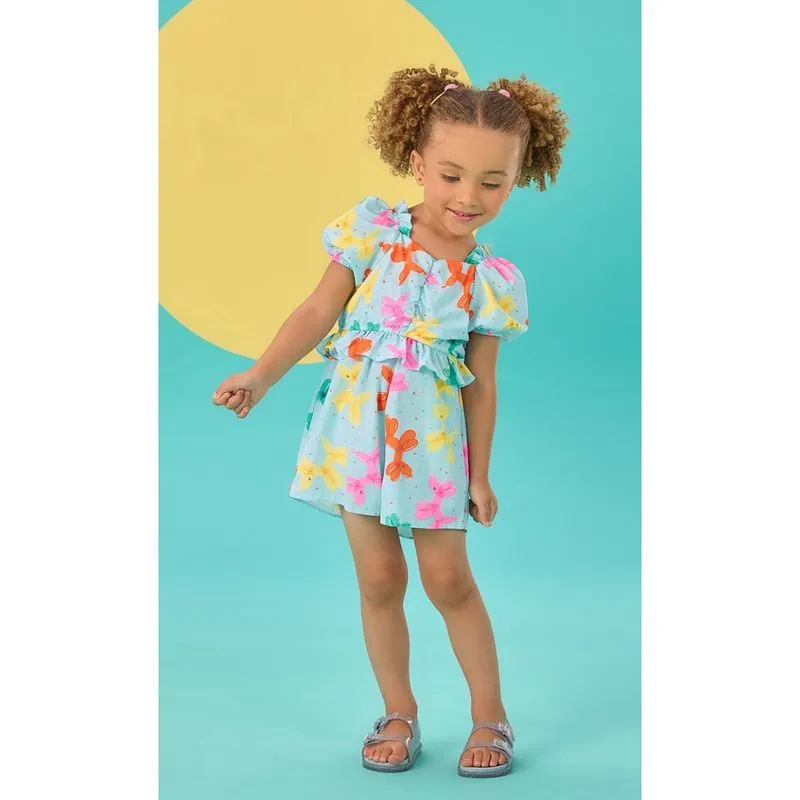 Macaquinho Infantil Mon Sucre Verão Bexiguinhas