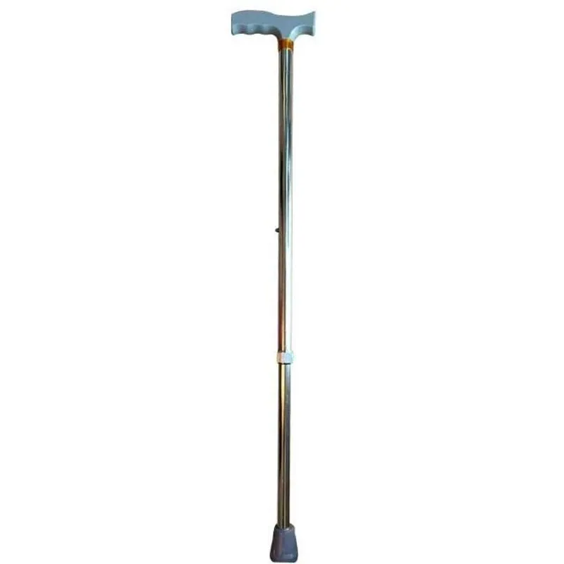Bengala Apoio Bastão Tipo T Ajustável Cor Prata Até 90kg