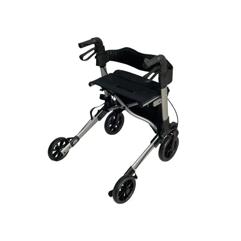 Andador 4 Rodas Em Alumínio Dobrável Premium Supermedy