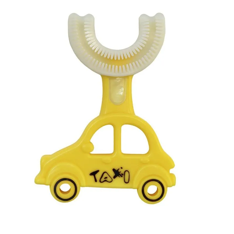 Escova Dental Infantil 360 Em U De 0 A 3 Anos Taxi Supermedy