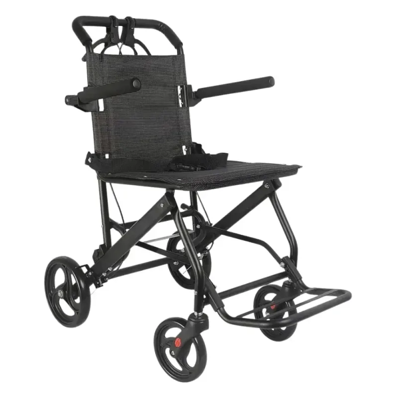 Cadeira de Rodas Para Transporte Dobrável Leve Compacta - Supermedy