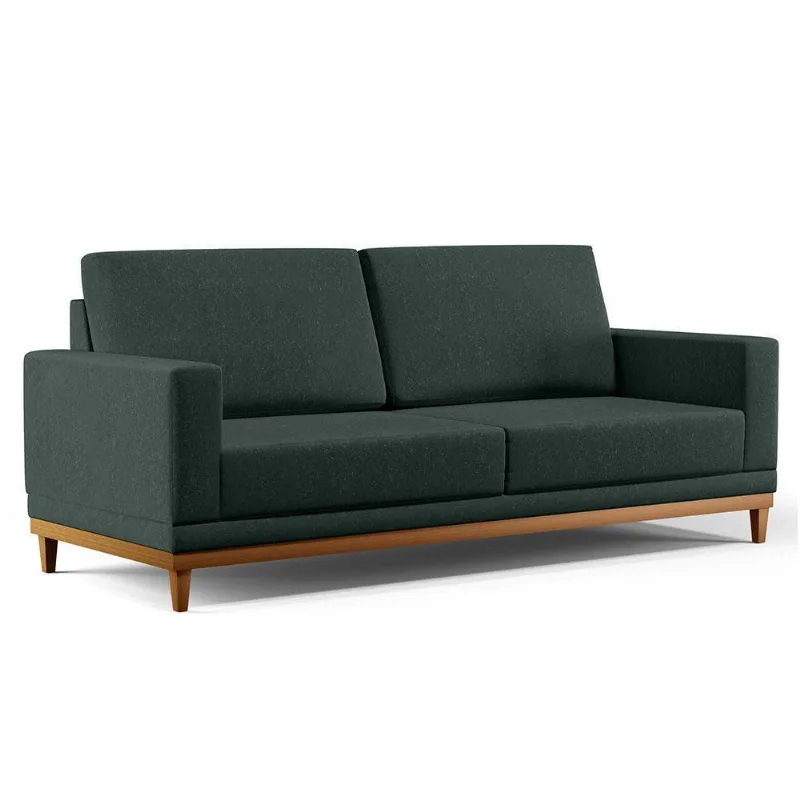 Sofá Kayrós 180cm 3 Lugares Linho Verde