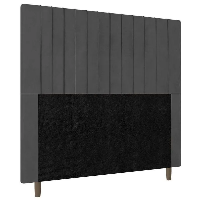 Cabeceira Cama Box Solteiro Nala 90cm Linho Cinza