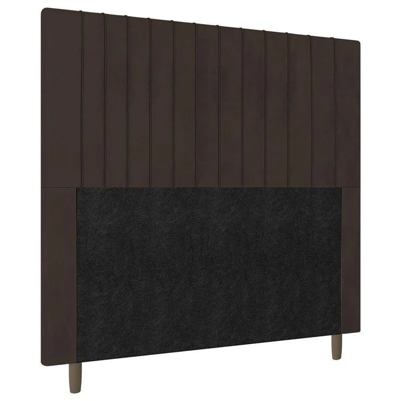 Cabeceira Cama Box Casal King Size Nala 195cm Suede Marrom