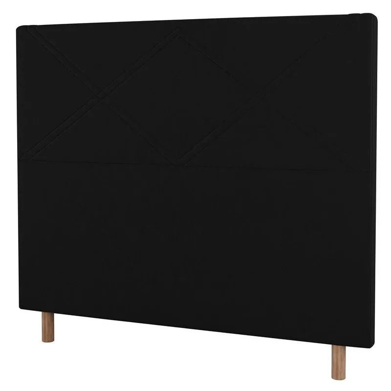 Cabeceira Cama Box Casal King Size Cairo 195cm Corano Preto