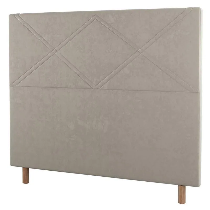 Cabeceira Cama Box Casal King Size Cairo 195cm Bege