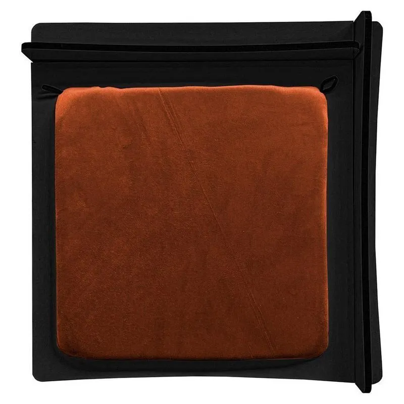 Arranhador Cama Box Pet Mdf Preto Veludo Terracota