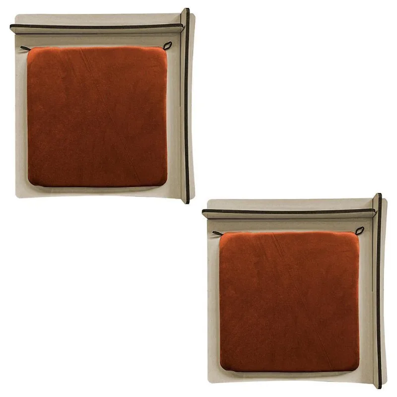 Kit 2 Arranhadores Cama Mdf Champagne Veludo Terracota