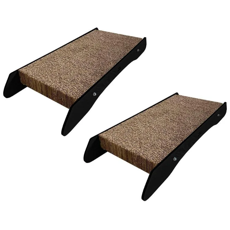 Kit 2 Arranhadores Pet Mdf E Refil De Papelão Preto