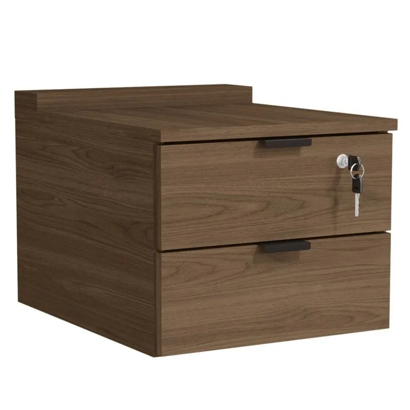 Gaveteiro De Mesa 36cm 2 Gavetas Com Chave Frame K01 Munique - Mpozenato
