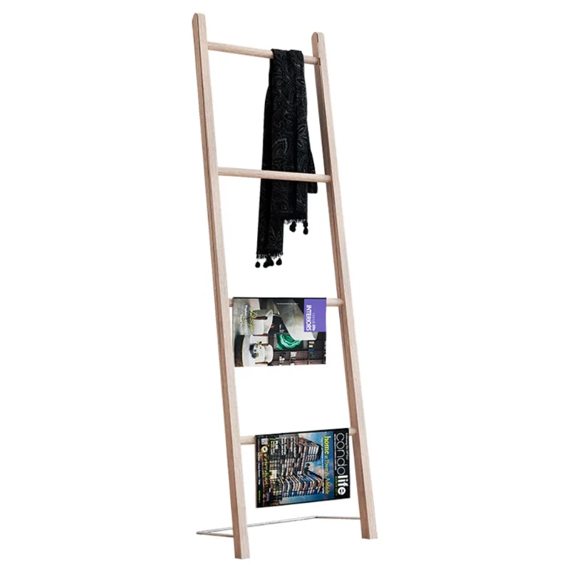 Estante Escada Porta Revista Toalhas Lanna N05 Natural - Mpozenato