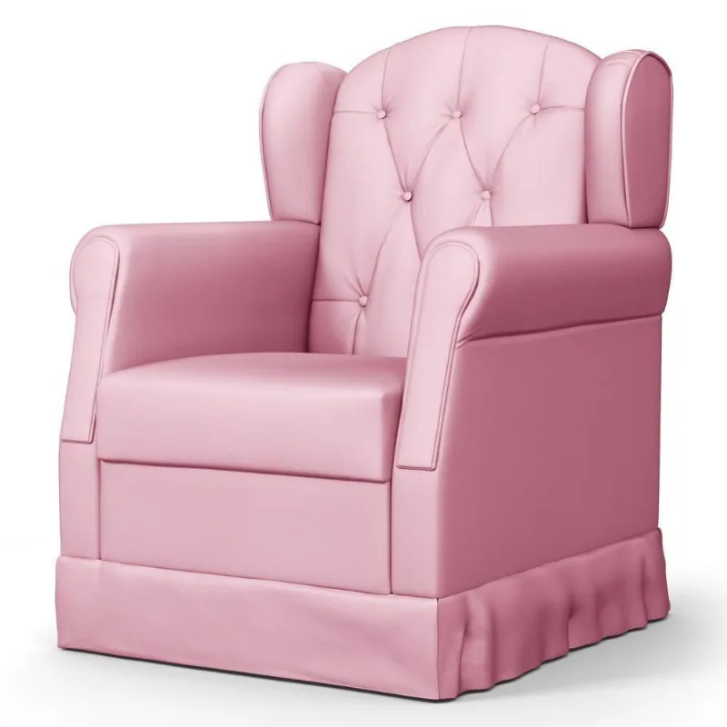 Poltrona De Amamentação Fixa Lucy P04 Sintético Rosa - Mpozenato