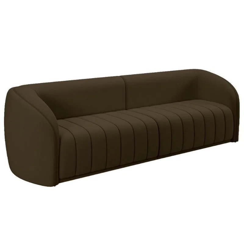 Sofá Living Decorativo 3 Lugares 252cm Meris M22 Veludo Marrom - Mpozenato