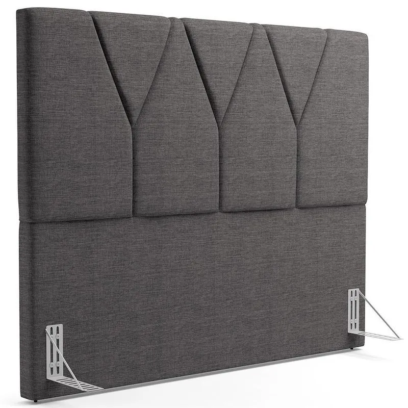 Cabeceira Cama Box Solteiro 100cm Aura Linho W01 Cinza Escuro - Mpozenato