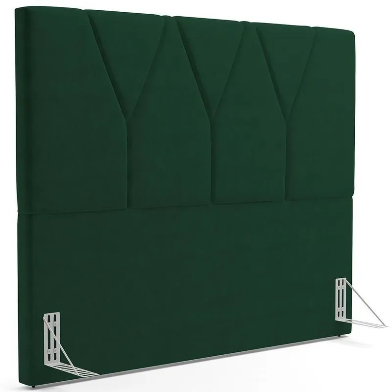 Cabeceira Cama Box Solteiro 100cm Aura Suede W01 Verde - Mpozenato