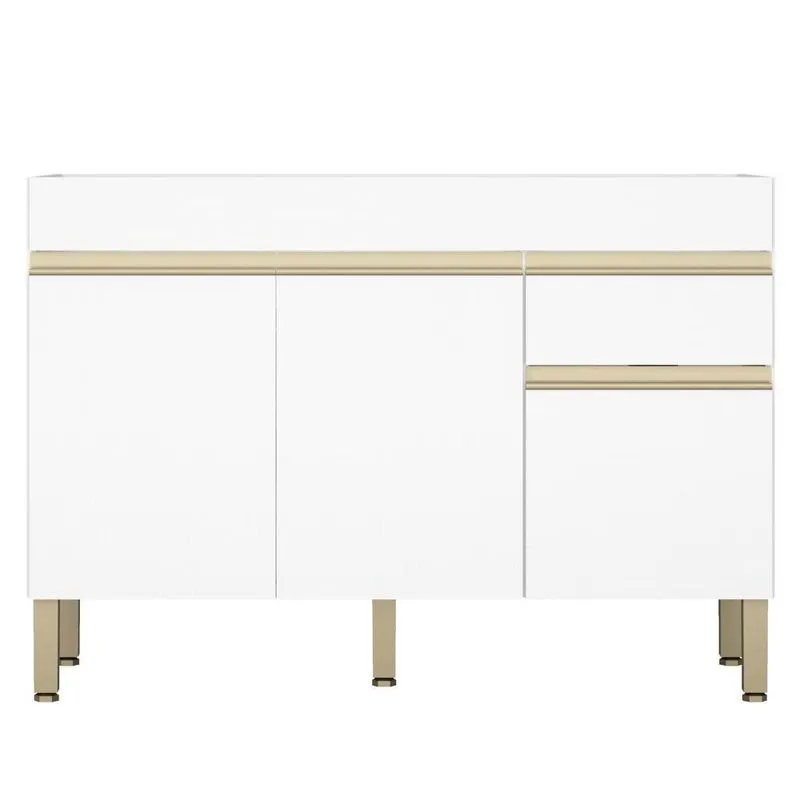 Balcão Gabinete Para Pia Sem Tampo 120cm Lina K02 Supremo - Mpozenato