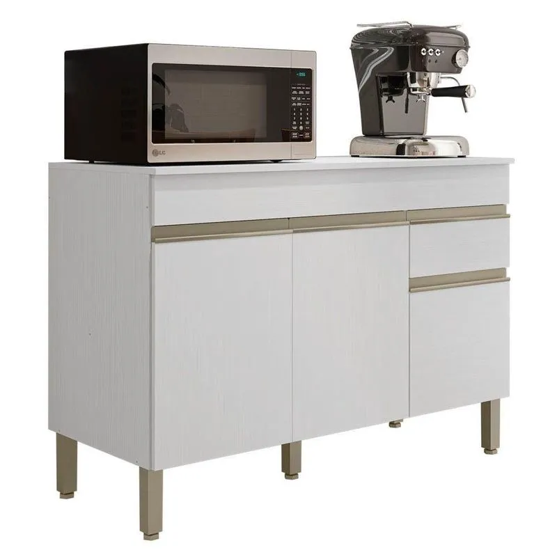 Balcão Gabinete Para Pia Com Tampo 120cm Lina K02 Supremo - Mpozenato
