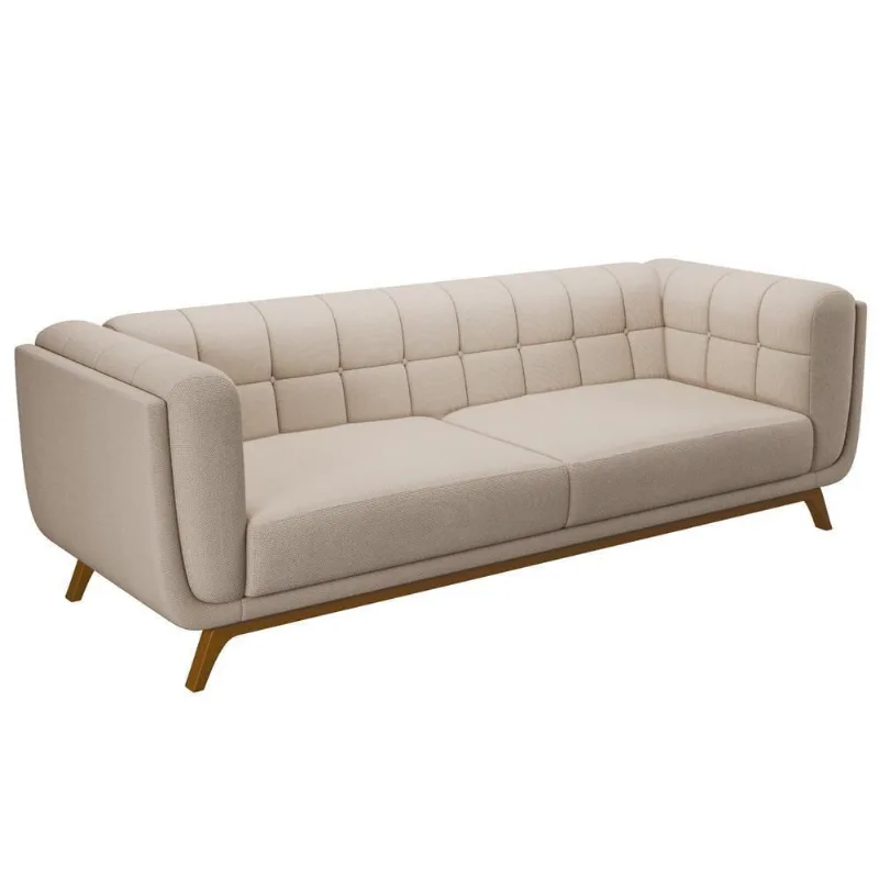 Sofá Living Decorativo 2 Lugares 180cm Bellart M22 Linho Cru - Mpozenato