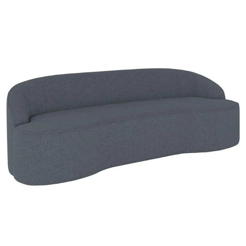 Sofá 4 Lugares Para Sala De Estar Living 230cm Theo D06 Linho Mescla Chumbo - Mpozenato