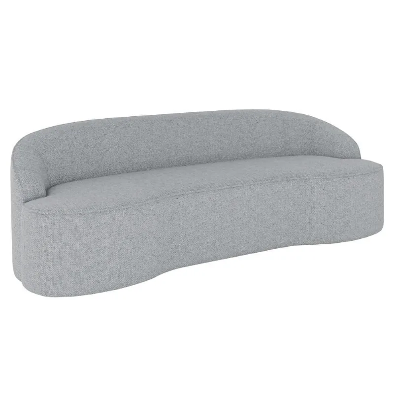 Sofá 5 Lugares Para Sala De Estar Living 280cm Theo D06 Linho Cinza Claro - Mpozenato