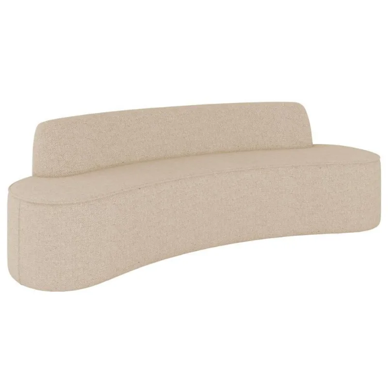 Sofá 3 Lugares Para Sala De Estar Living 180cm Koane D06 Linho Marfim - Mpozenato