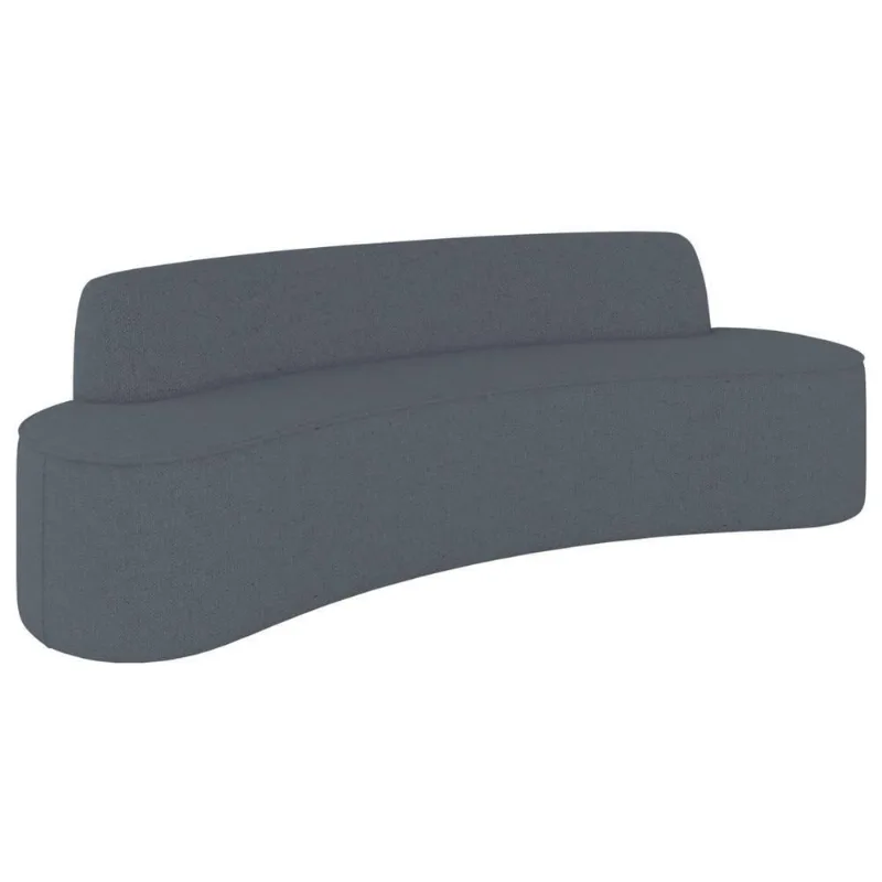 Sofá 3 Lugares Para Sala De Estar Living 180cm Koane D06 Linho Mescla Chumbo - Mpozenato