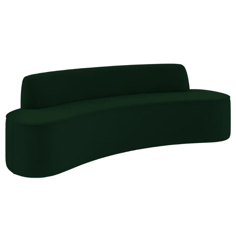 Sofá 5 Lugares Para Sala De Estar Living 280cm Koane D06 Veludo Esmeralda - Mpozenato