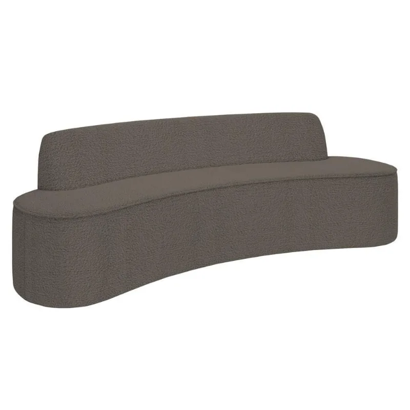 Sofá 5 Lugares Para Sala De Estar Living 300cm Koane D06 Bouclê Castor - Mpozenato