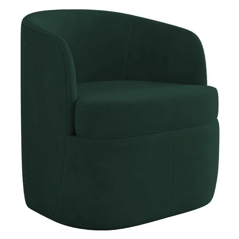 Poltrona Giratória Decorativa Para Sala Dandara K04 Veludo Verde - Mpozenato