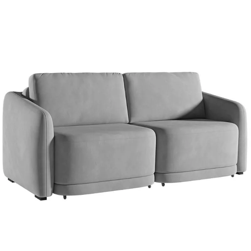 Sofá Cama Casal Para Sala 216cm Polska K04 Veludo Cinza - Mpozenato
