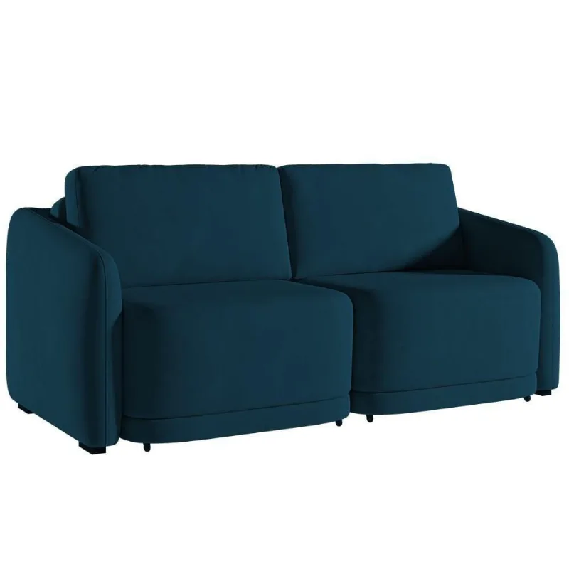 Sofá Cama Casal Para Sala 216cm Polska K04 Veludo Azul - Mpozenato