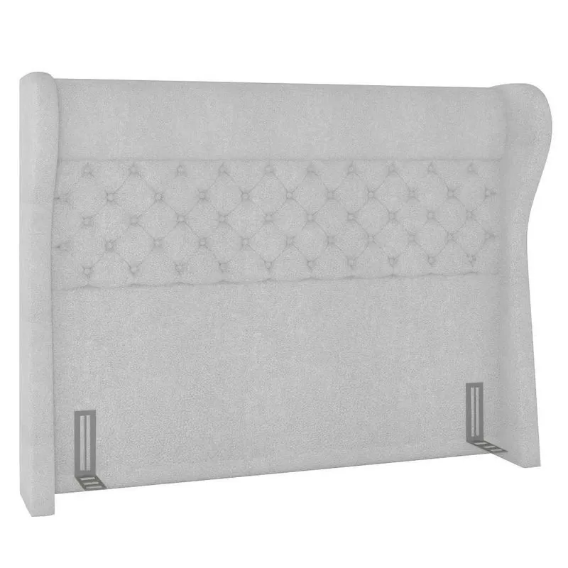 Cabeceira Cama Box Casal 140cm Trinidad P02 Boucle Branco - Mpozenato