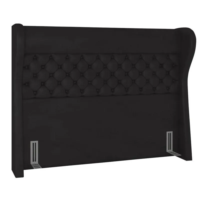Cabeceira Cama Box Casal 140cm Trinidad Z37 Sintético Preto - Mpozenato