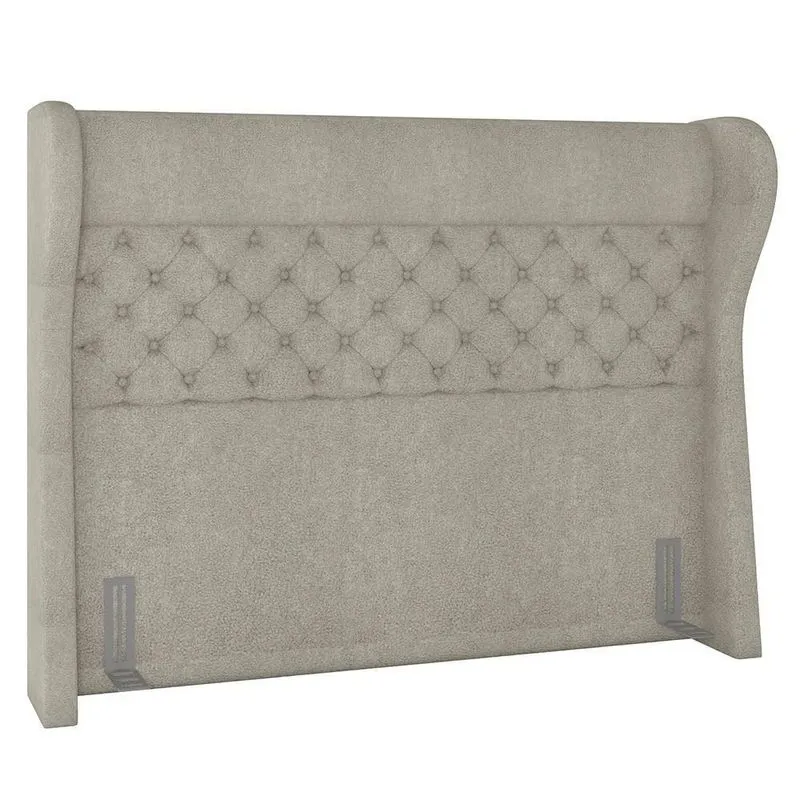 Cabeceira Cama Box Casal Queen 160cm Trinidad P02 Boucle Cru - Mpozenato
