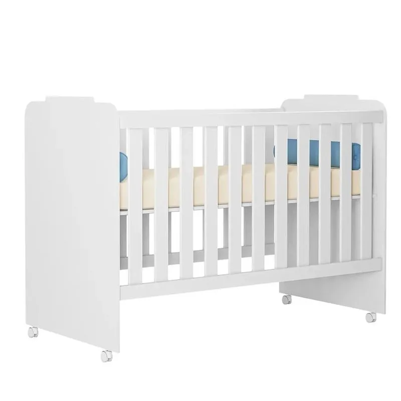 Berço Com Rodízios Amour Z49 Branco - Mpozenato