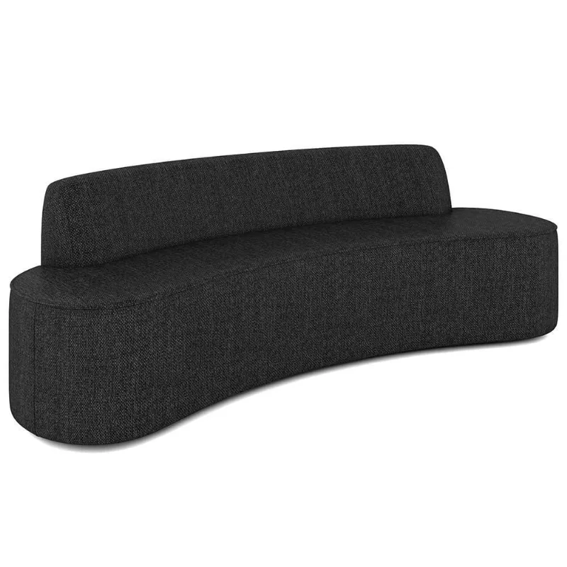 Sofá 5 Lugares Para Sala De Estar Living 280cm Koane D06 Linho Preto - Mpozenato