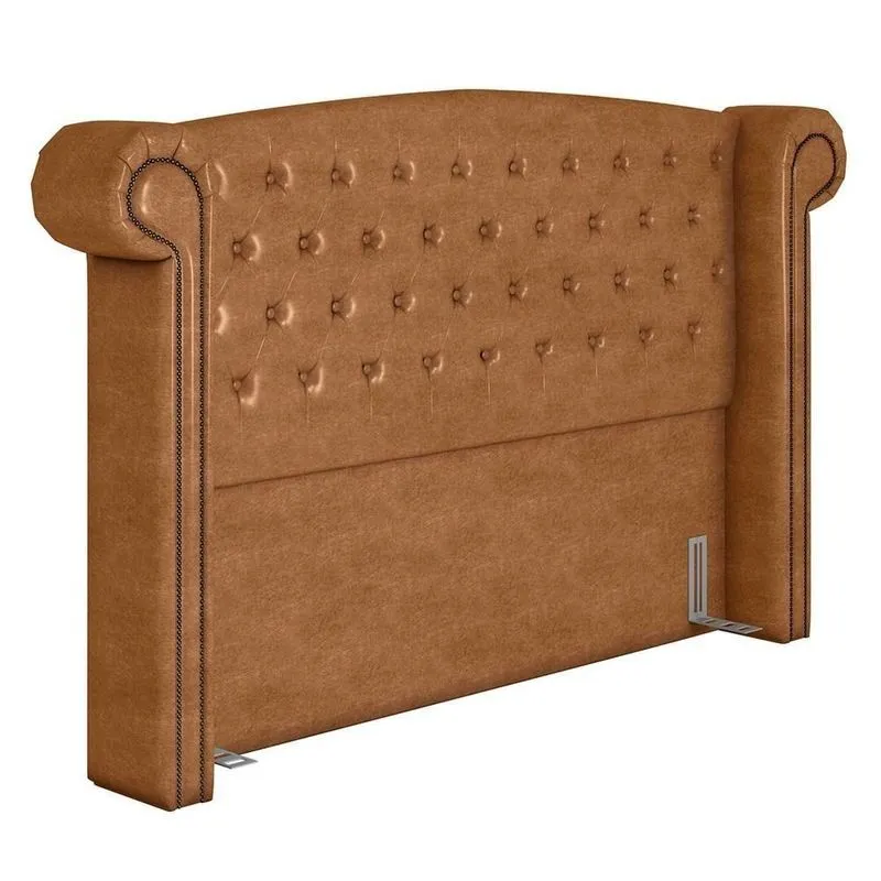Cabeceira Cama Box King 195cm Provença P02 Sintético Caramelo - Mpozenato