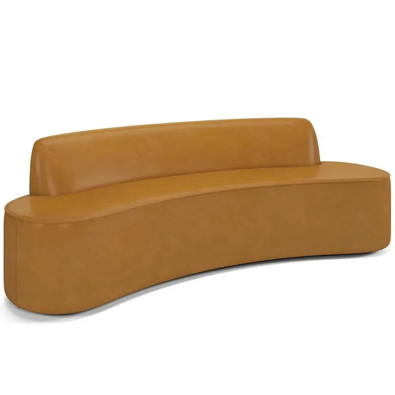Sofá 3 Lugares Para Sala De Estar Living 180cm Koane D06 Sintético Caramelo - Mpozenato
