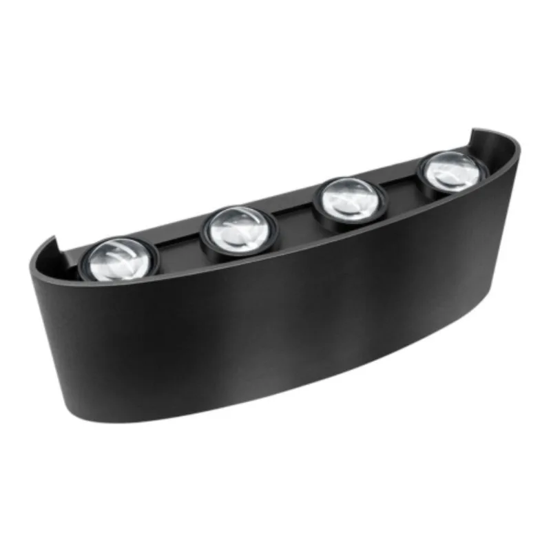 Arandela Led Lentille Quatre Preta 8w Branco 6500k